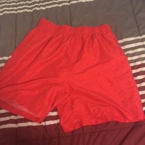 Red lifeguard swimsuit